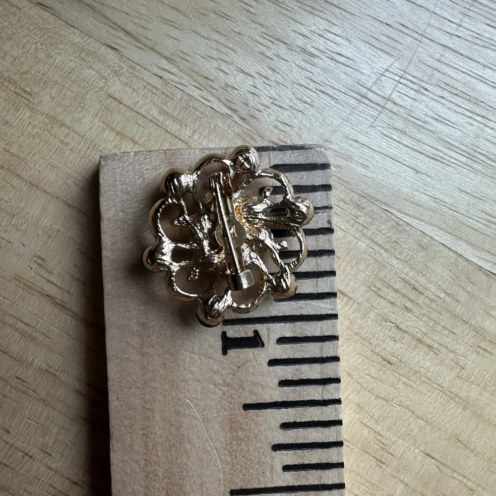 Karen Rossi Silvestri Fanciful Flights Birthday Girl Stick Pin w 2 Flower Brooch